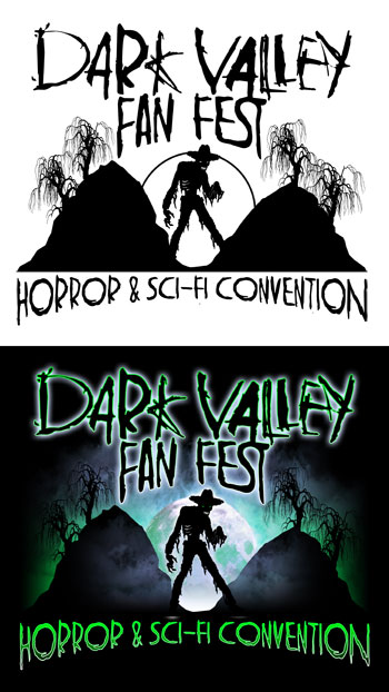 Dark Valley Fan Fest Logo : Black & White vs. Color