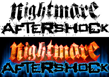 Nightmare Aftershock Logo : Black & White vs. Color